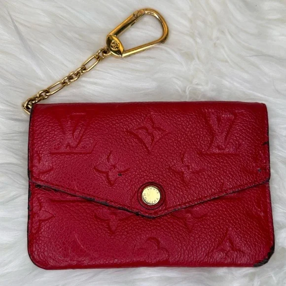 🔥Authentic Louis Vuitton Monogram Red Empreinte Key Cles - Picture 3 of 13